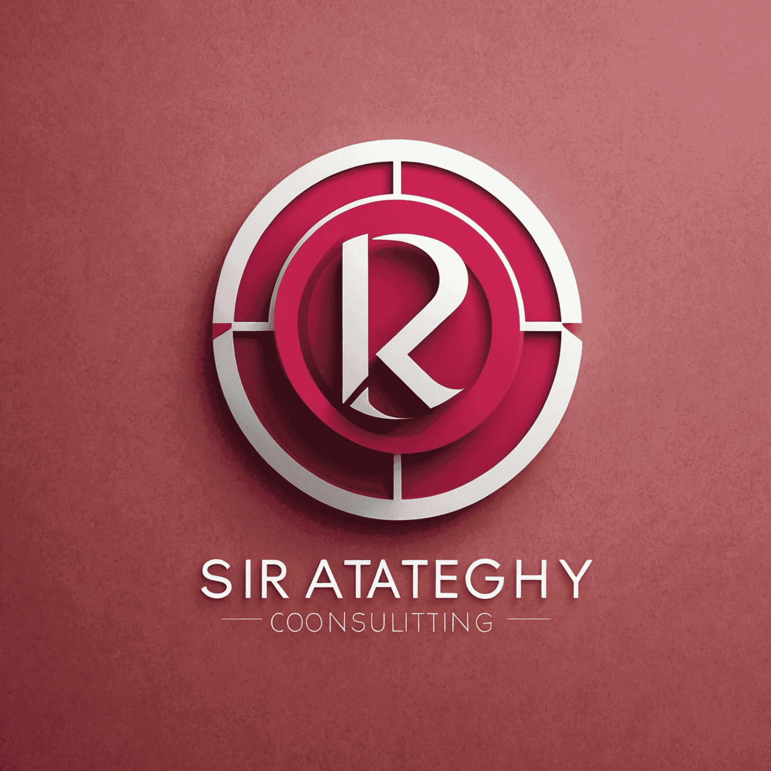 Logo of a strategy consulting firm in South Africa, red and pink modern design