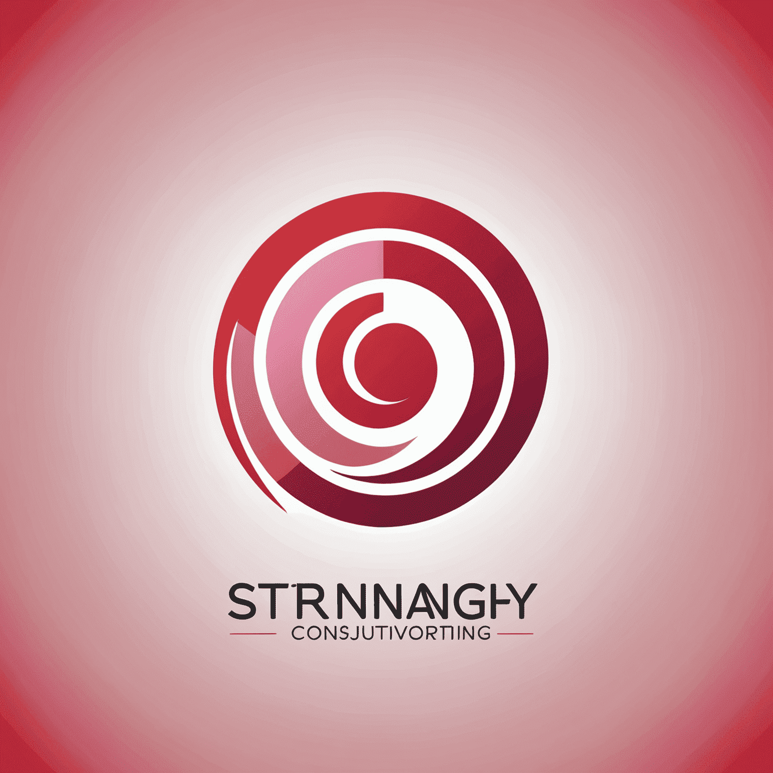 Logo of a strategy consulting firm in South Africa, red and pink modern design