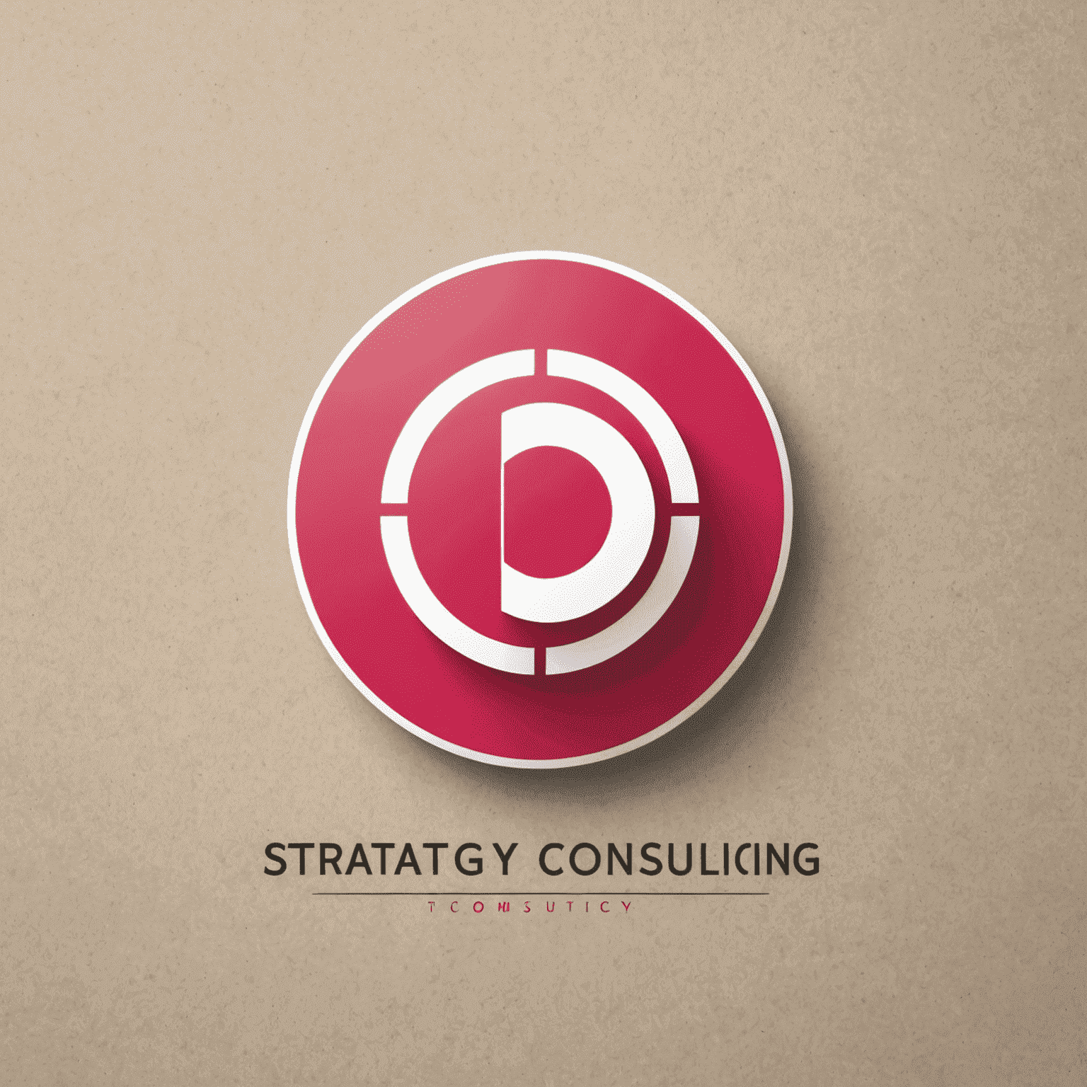 Logo of a strategy consulting firm in South Africa, red and pink modern design