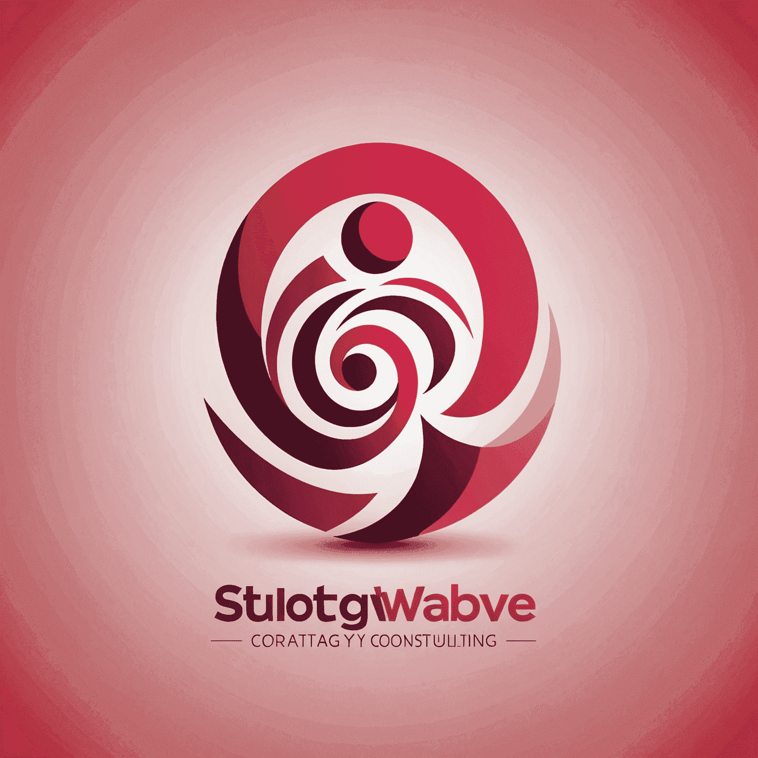 Logo of a strategy consulting firm in South Africa, red and pink modern design