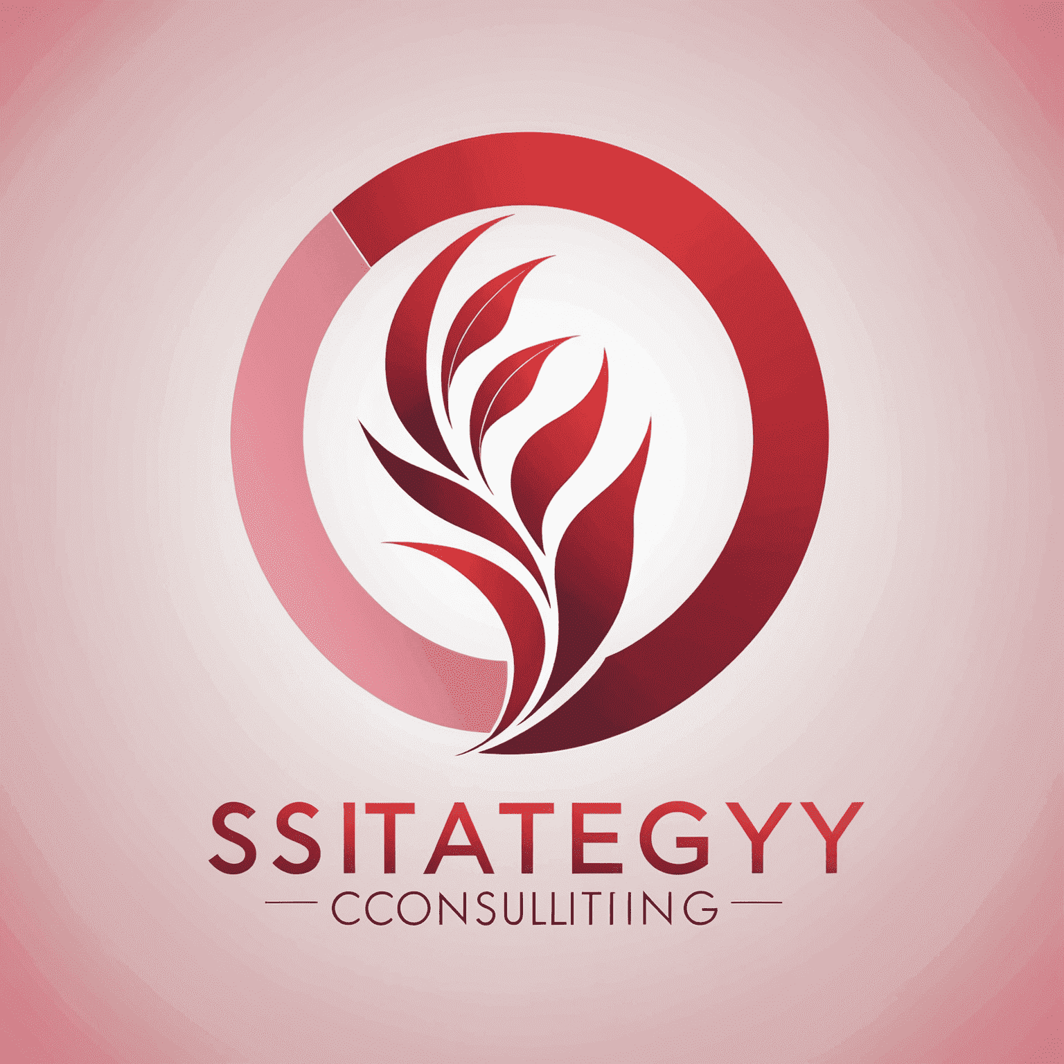 Logo of a strategy consulting firm in South Africa, red and pink modern design