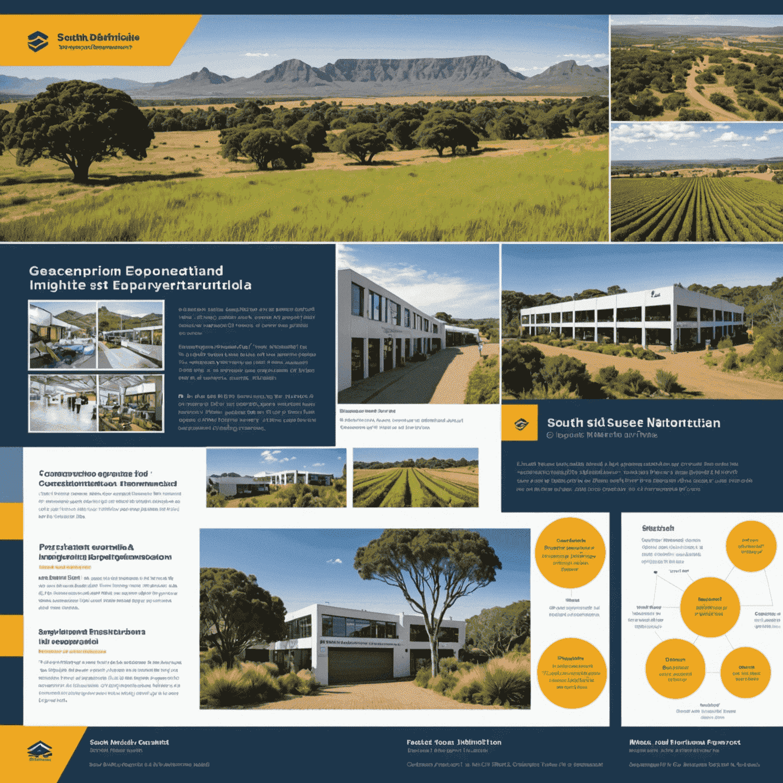 Image showcasing a successful strategy implementation case study, with visuals of a thriving South African company