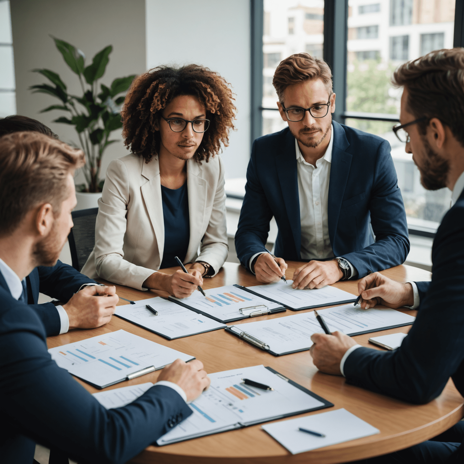 Team discussing change management strategies in a meeting